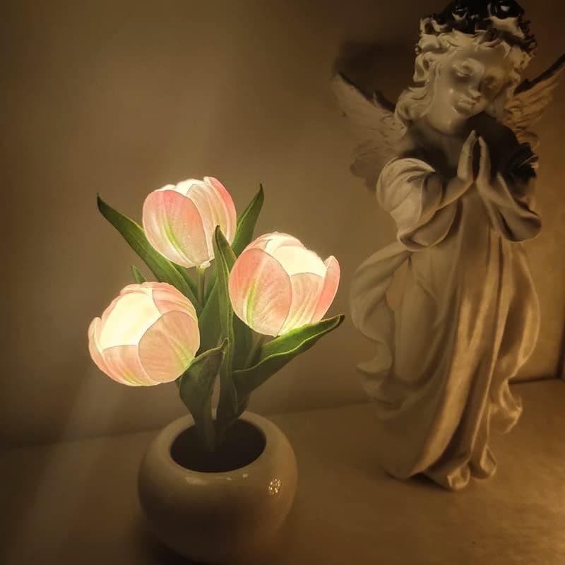 LED Tulip Night Light String for Vases — 3-Head Decorative 3