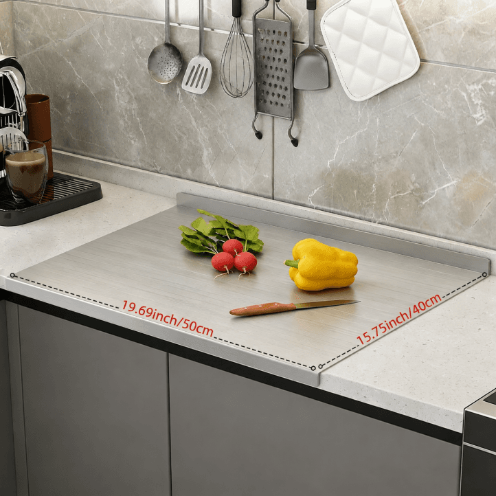 304 Stainless Steel Double-Edge Cutting Board — Easy Clean 4