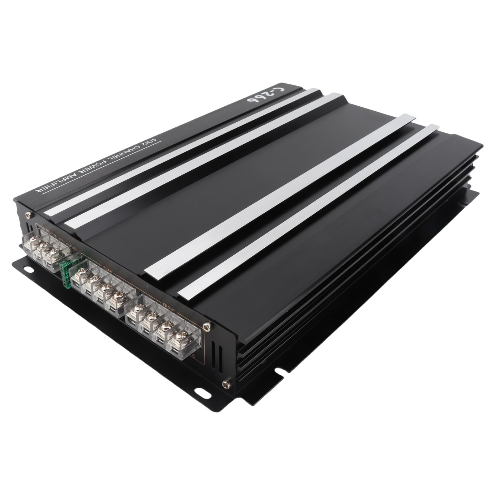 4-Channel 12V Car Audio Amplifier (High Power, Aluminum) 4
