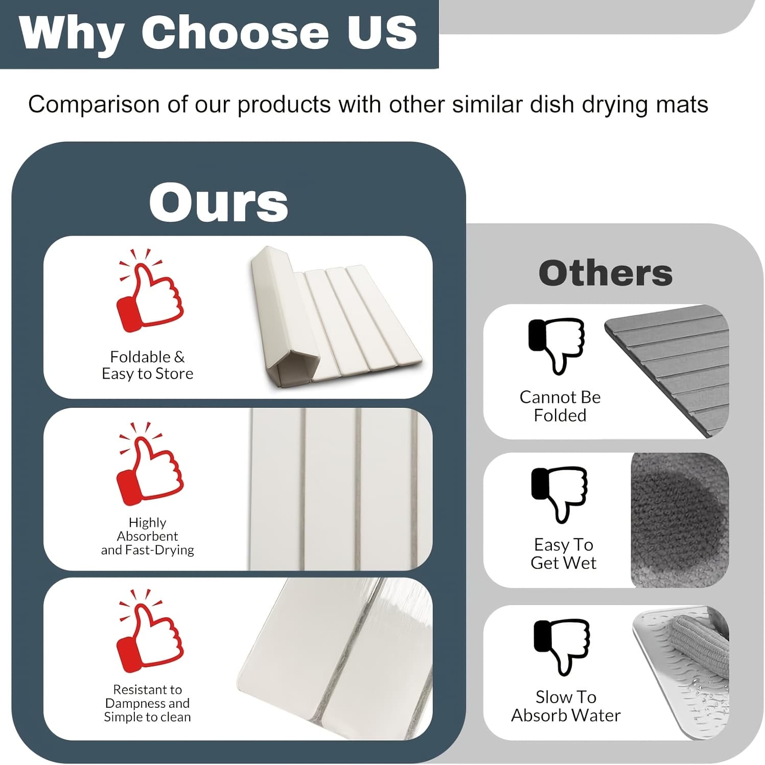 Quick-Drying Stone Countertop Drying Pad — Foldable Diatomite 4