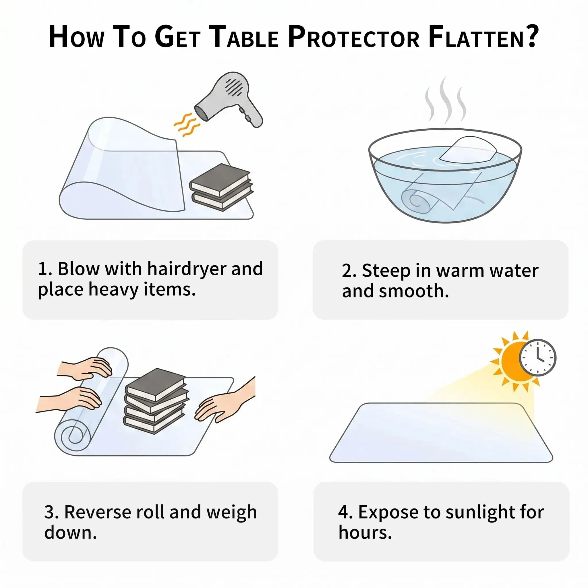 Table Cover 1.5 Mm Thick Clear PVC Desk Mat Protector Waterproof & Easy Cleaning Desk Pad Tablecloth For Office, Dining  4