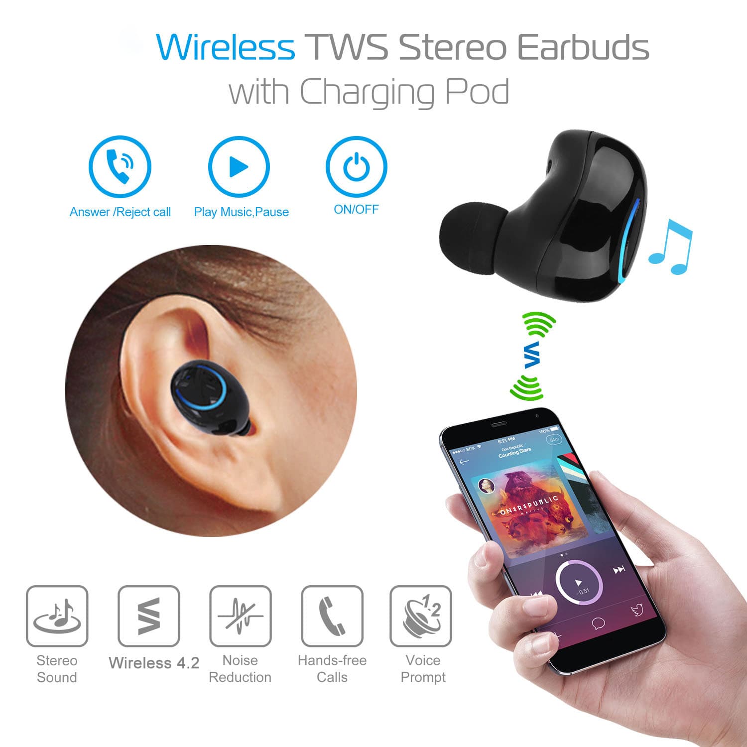 Wireless TWS Stereo Earbuds 3