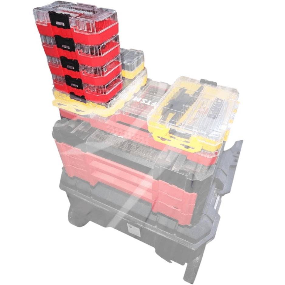 Stackable Plastic Storage Cases (4-Pack) — Versastack Compatible 4