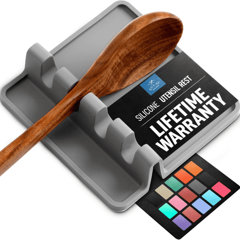 Multi-Utensil Silicone Spoon Rest — Heat-Resistant Drip Pad