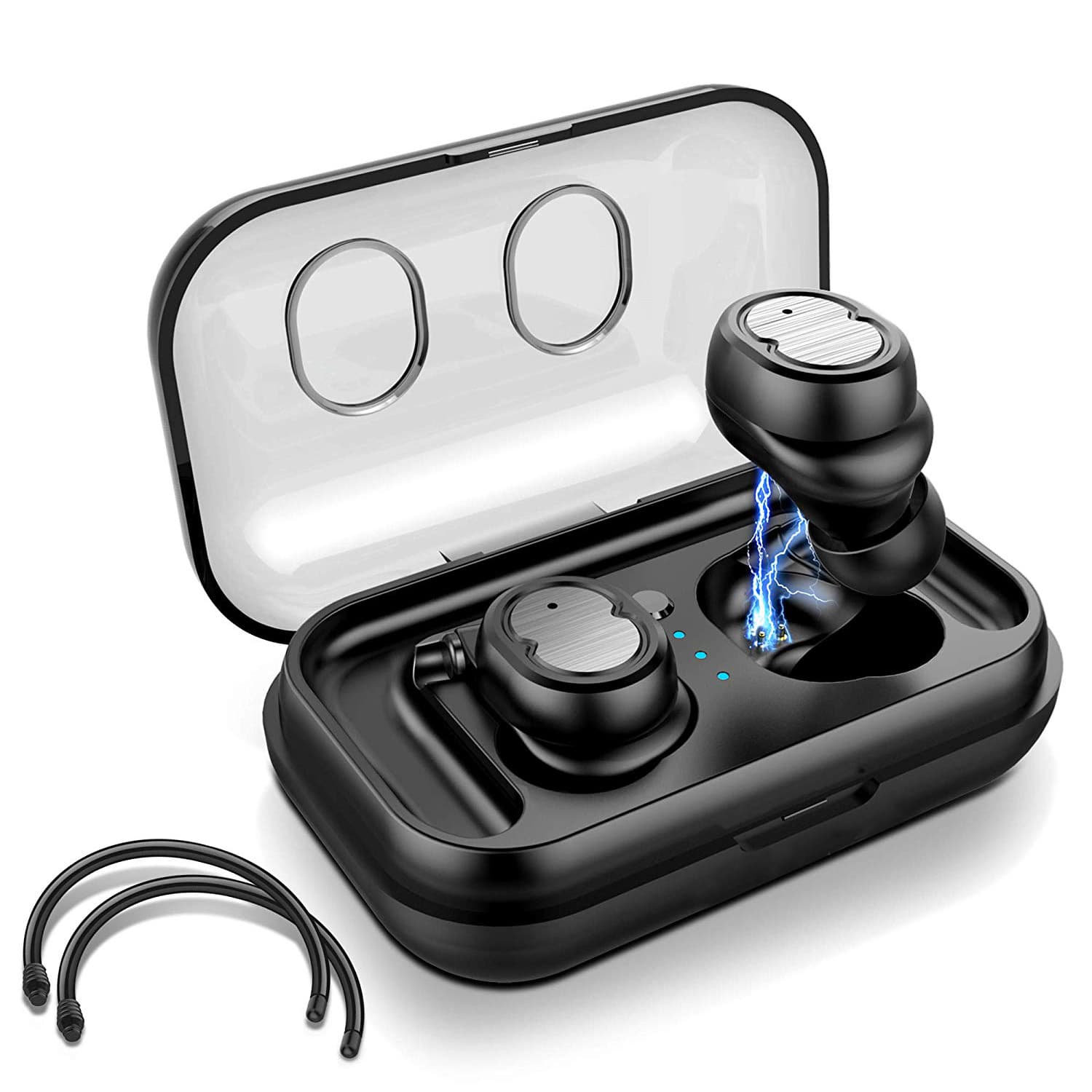 TWS Wireless Earbuds (BT 5.0, IPX4, Noise-Cancelling, Mic)