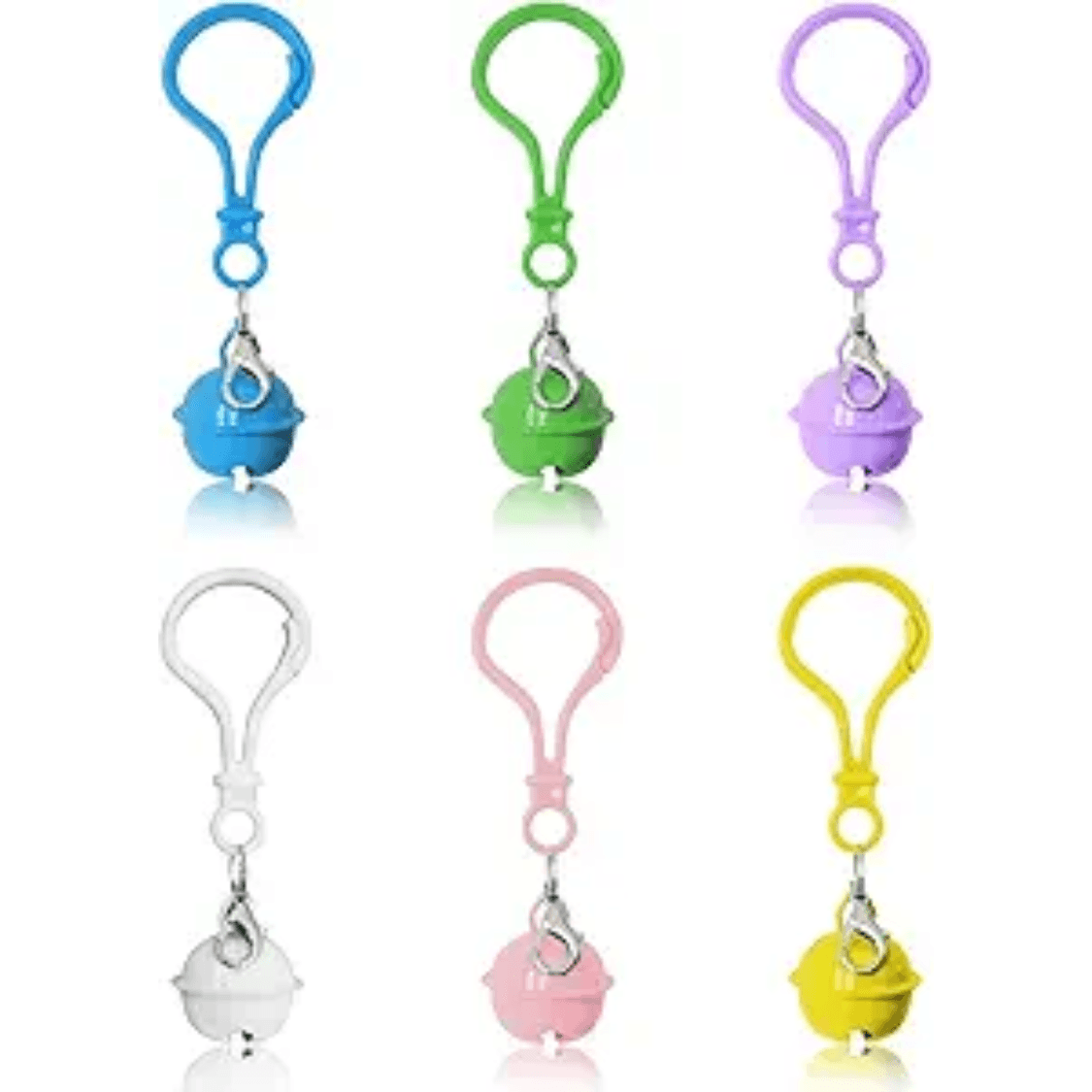 6-Pack Pet Collar Bells — Multi-Color Dog & Cat Charms